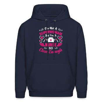 superwoman hoodie and t collection - Men's Hoodie - navy - Front - Elias (183cm)