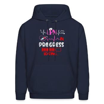 LPN In Progress Loading Funny Future Nurse Graduat - Men's Hoodie - navy - Front - Elias (183cm)