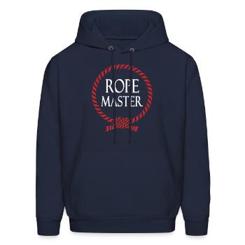 BDSM Rope Master Bondage Sub Dom Fetish Kinky Gift - Men's Hoodie - navy - Front - Elias (183cm)