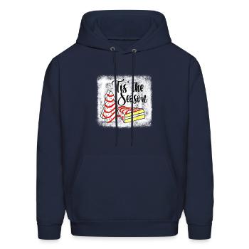 Little Tis' The Season Tree Cakes Debbie Becky Jen - Men's Hoodie - navy - Front - Elias (183cm)