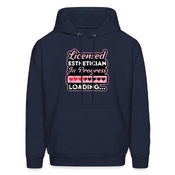 Licensed Esthetician In Progress Future Estheticia - Men's Hoodie - navy - Front - Elias (183cm)