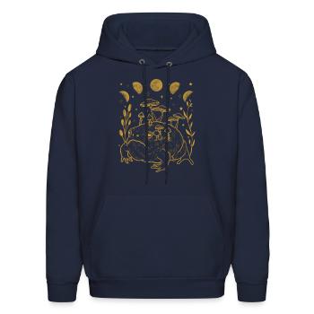 Dark Academia Moon Witchy Goblincore Aesthetic Fro - Men's Hoodie - navy - Front - Elias (183cm)