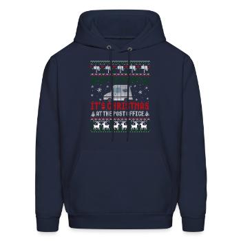 Post Office Ugly - Men's Hoodie - navy - Front - Elias (183cm)