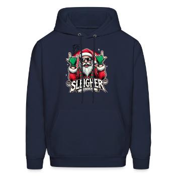 عيد الميلاد مزلقة سانتا روك عيد الميلاد الروك الرج - Men's Hoodie - navy - Front - Elias (183cm)