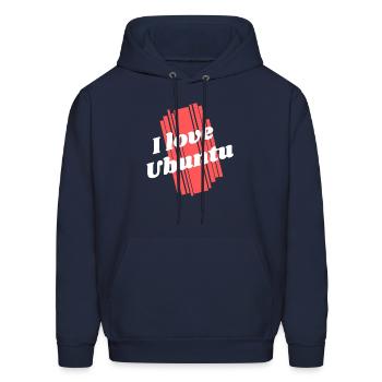 I love Ubuntu Linux - Men's Hoodie - navy - Front - Elias (183cm)