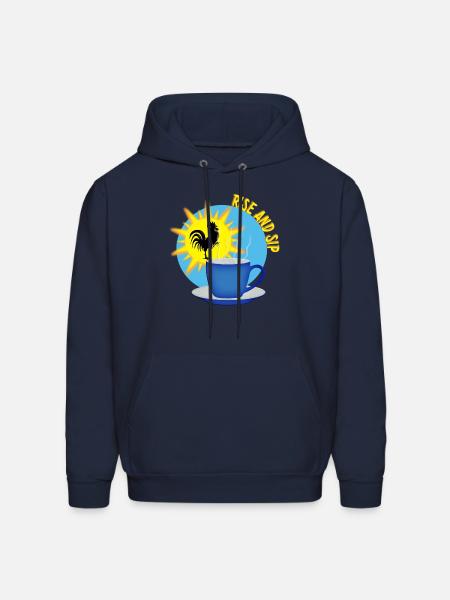 Rise and Sip - Men's Hoodie - navy
