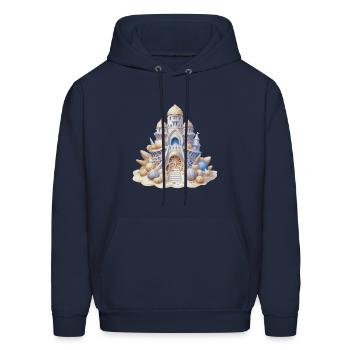 Sandcastle Sand Sculpture Sea Shells Beach Sand - Men's Hoodie - navy - Front - Elias (183cm)