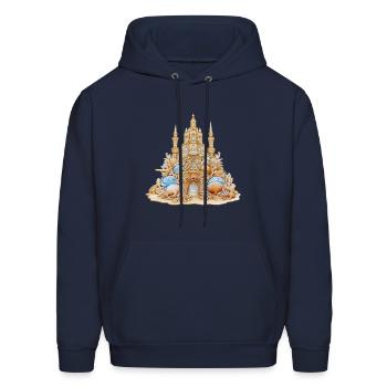 Sandcastle Sand Sculpture Sea Shells Beach Sand - Men's Hoodie - navy - Front - Elias (183cm)