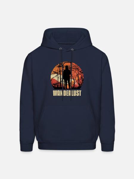 WANDERLUST#1 - Men's Hoodie - navy