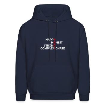 Yogi Acrostic Yoga - Men's Hoodie - navy - Front - Elias (183cm)