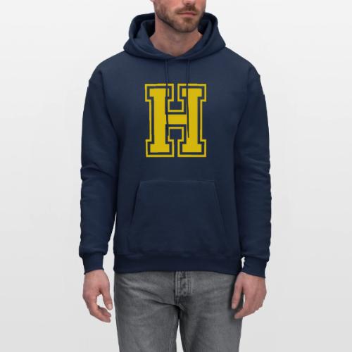 Letter H – Capital Athletic Alphabet Monogram - Men's Hoodie