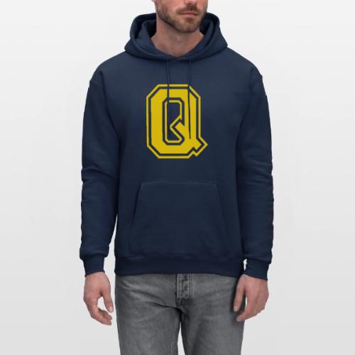 Letter Q – Capital Athletic Alphabet Monogram - Men's Hoodie