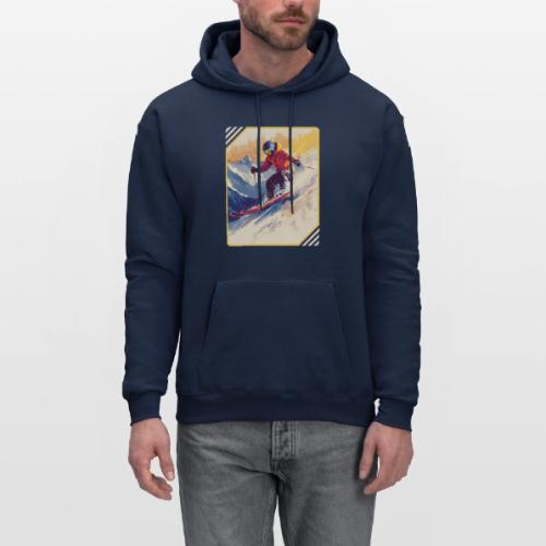 Skiing Through Snow Dreams - Men's Hoodie