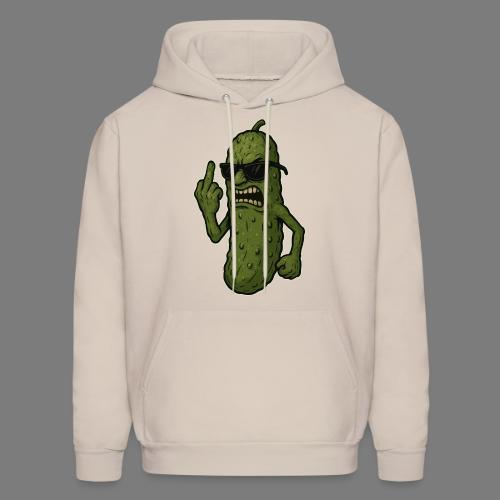 Angry Pickle Flipping the Bird - Men's Hoodie