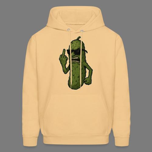 Angry Pickle Flipping the Bird - Men's Hoodie
