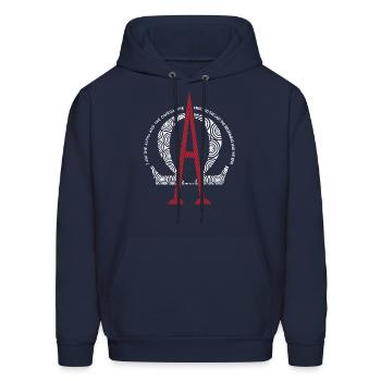 Alpha and Omega Revelation 22 - Men's Hoodie - navy - Front - Elias (183cm)