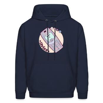 Vintage Phone Aries - Men's Hoodie - navy - Front - Elias (183cm)