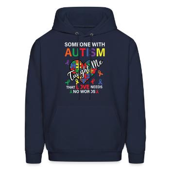Autism Awareness Strong Cricut Shirt - Men's Hoodie - navy - Front - Elias (183cm)