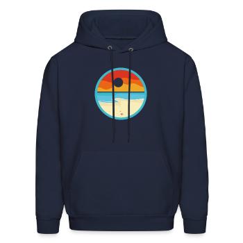 Beach recreation - Men's Hoodie - navy - Front - Elias (183cm)