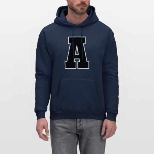 Varsity Letter A Athletic Monogram Design - Men's Hoodie