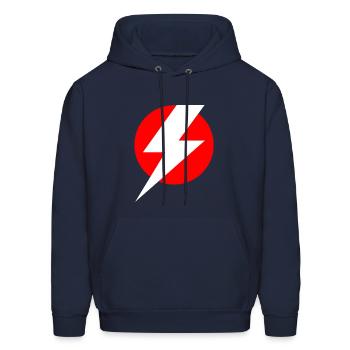 Lightning Bolt - Men's Hoodie - navy - Front - Elias (183cm)