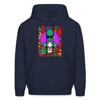 weed smoker - Men's Hoodie - navy - Front - Elias (183cm)