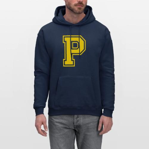 Letter P – Capital Athletic Alphabet Monogram - Men's Hoodie