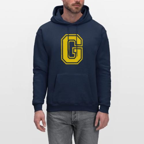 Letter G – Capital Athletic Alphabet Monogram - Men's Hoodie