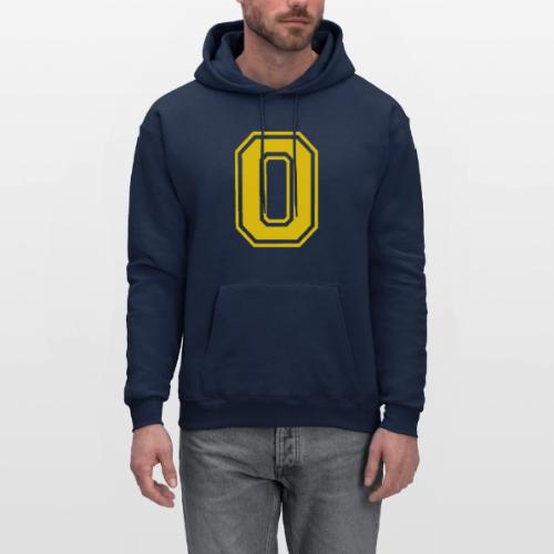 Letter O – Capital Athletic Alphabet Monogram - Men's Hoodie