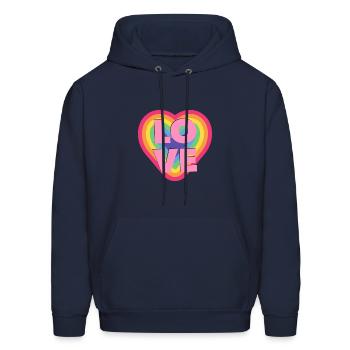 love colorful Pride - Men's Hoodie - navy - Front - Elias (183cm)