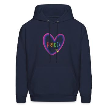pride colors - Men's Hoodie - navy - Front - Elias (183cm)