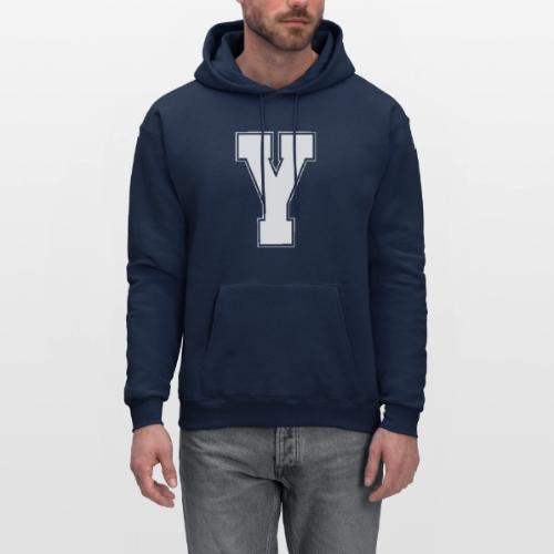 White Letter Y – Varsity Alphabet Monogram - Men's Hoodie