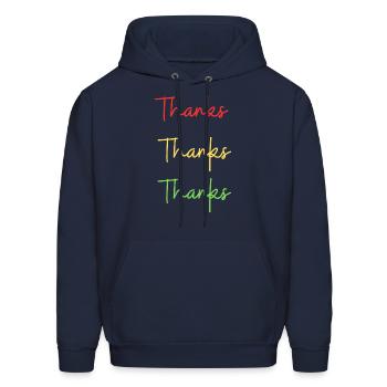 Thanks t shirts tik tok t shirt thanks chipper - Men's Hoodie - navy - Front - Elias (183cm)
