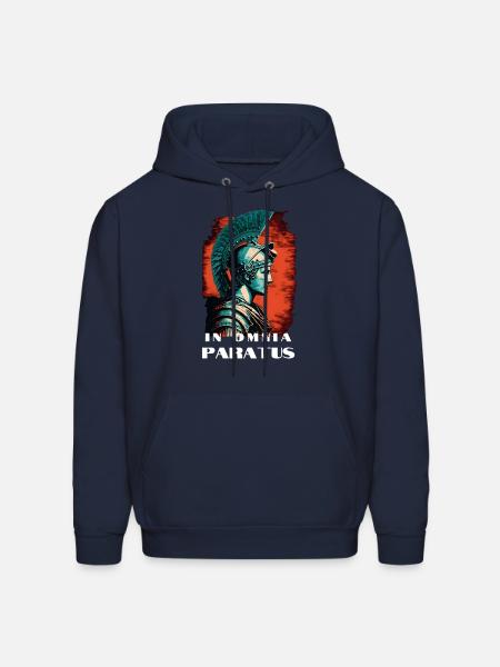 Latin Quote Roman Soldier - Men's Hoodie - navy