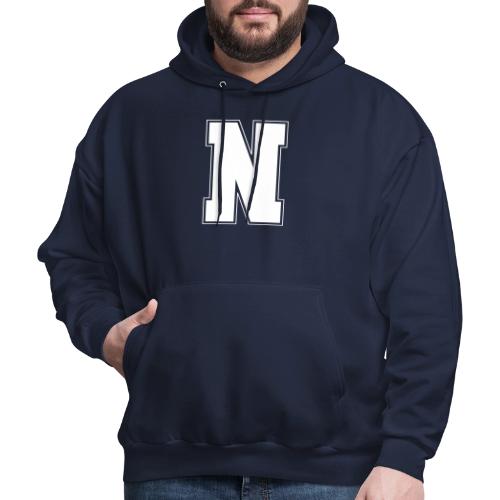 White Letter N – Varsity Alphabet Monogram - Men's Hoodie
