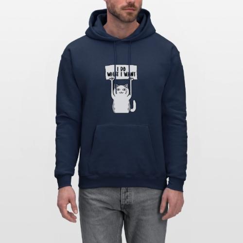 I Do What I Want Cat Design - Men's Hoodie