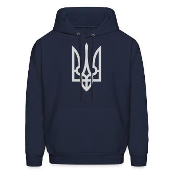 Ukraine coat of arms - Men's Hoodie - navy - Front - Elias (183cm)