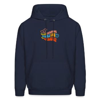 Grow Through - Men's Hoodie - navy - Front - Elias (183cm)