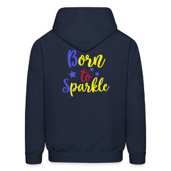 So What - Men's Hoodie - navy - Back - Elias (183cm)