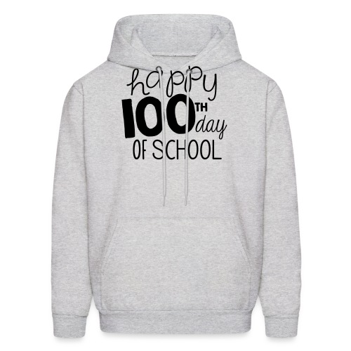 Happy 100th Day of School Chalk Teacher T-Shirt - Men's Hoodie