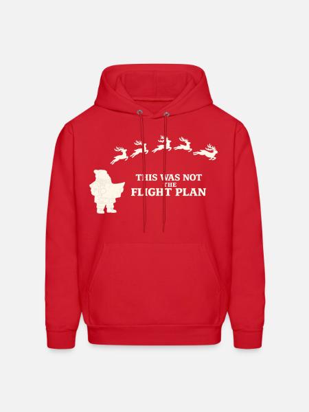 Santa’s Christmas Flight Plan - Men's Hoodie - red