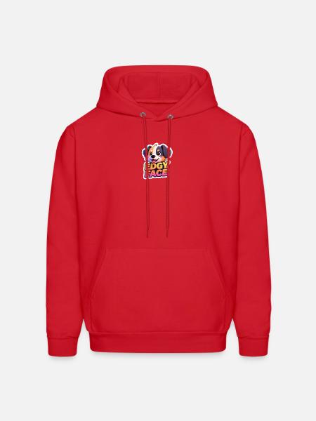 Edgy Face Puppy - Men's Hoodie - red