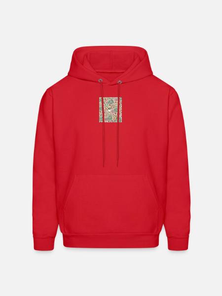 Unique floral design - Men's Hoodie - red