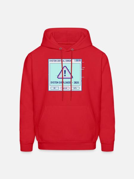 Glitchy System Overload 2026 - Men's Hoodie - red