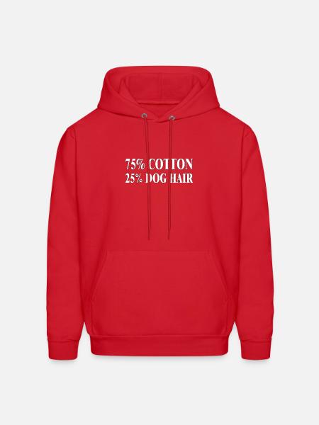 Dog Hair Cotton Blend Tee - Men's Hoodie - red