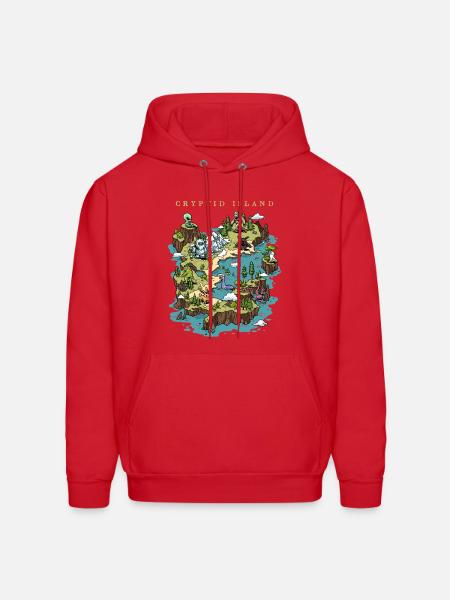 Cryptid Island - Men's Hoodie - red