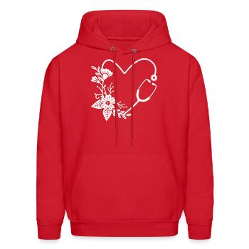 Cute stethoscope II - Men's Hoodie - red - Front - Elias (183cm)