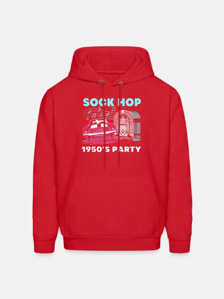 Music Dance Sock Hop - Men's Hoodie - red