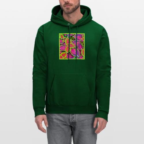 Vivid ChromaLeaf Harmony Pattern - Men's Hoodie