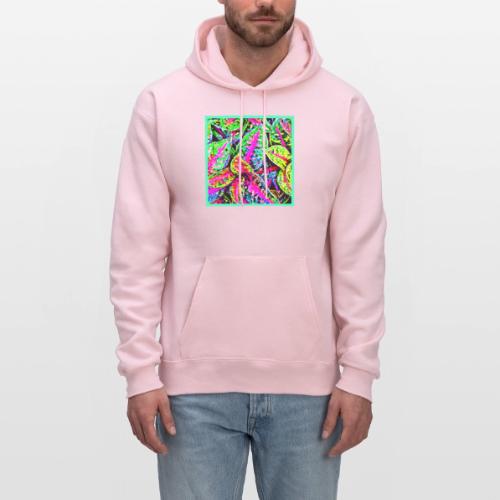 Vibrant Nature ChicLeaf Pattern - Men's Hoodie